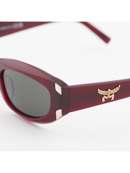 MCM MW0006 69A Sunglasses Bordeaux Oval Frame, Brown Lenses main image 9